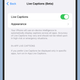 iOS Live Captions